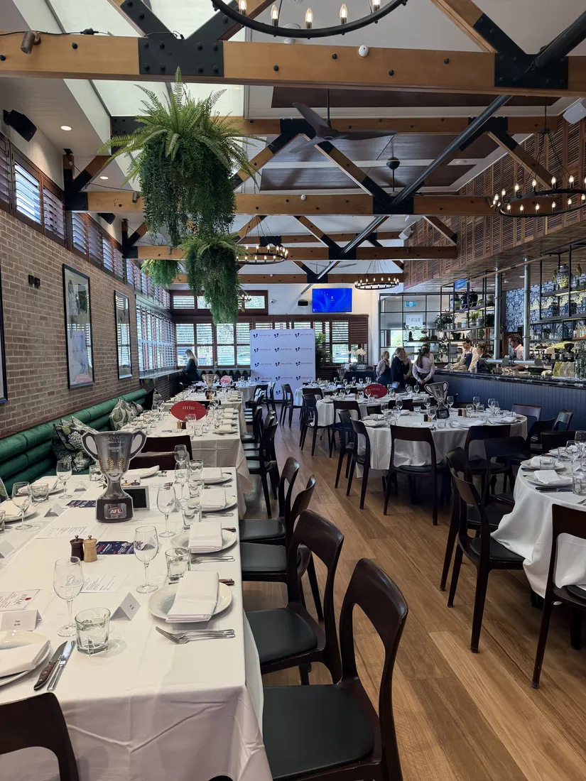 Dining room set for the AFL Grand Final Week Brisbane lunch