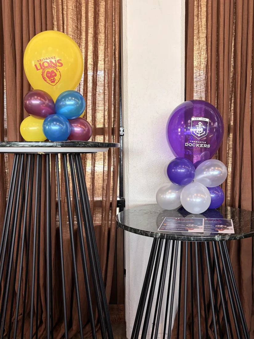 Balloon displays at the lunch