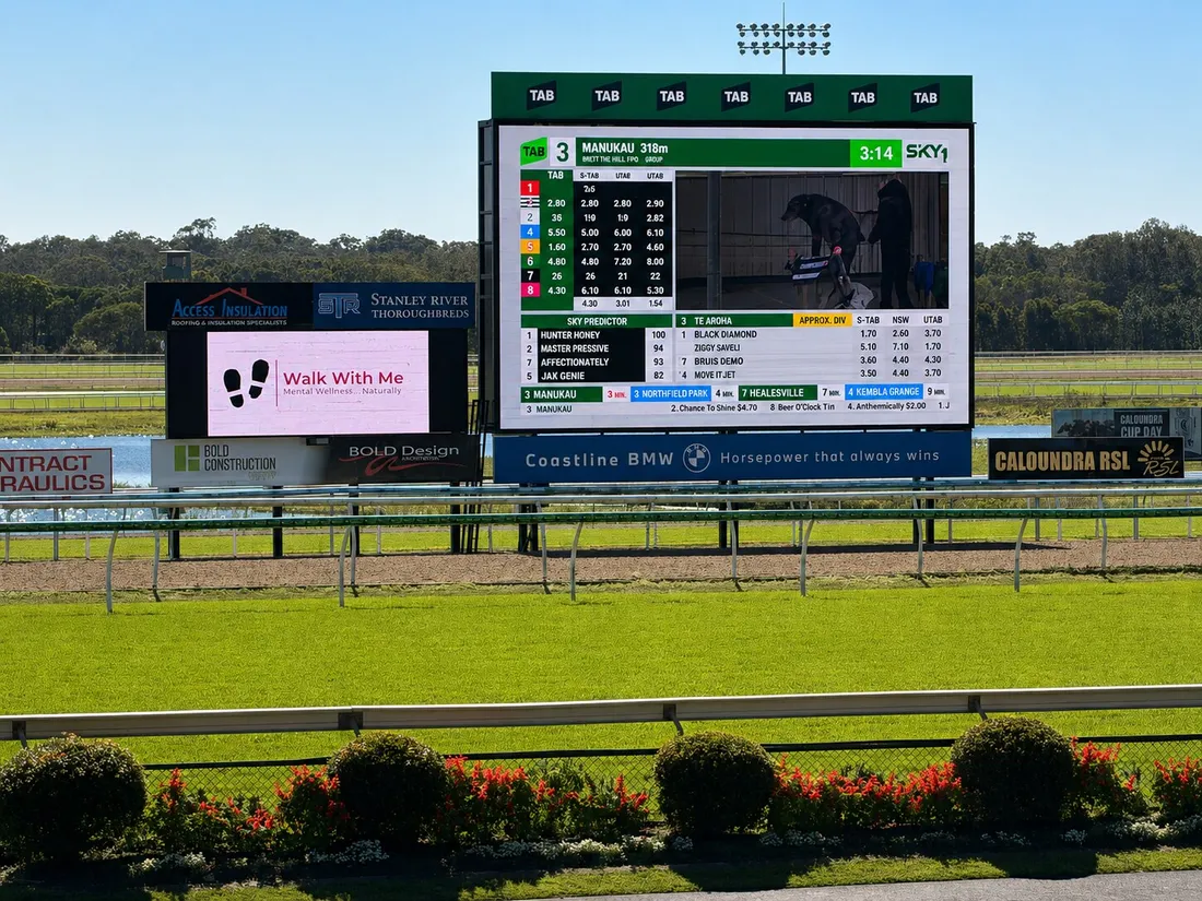 The racecourse at Sunshine Coast Turf Club