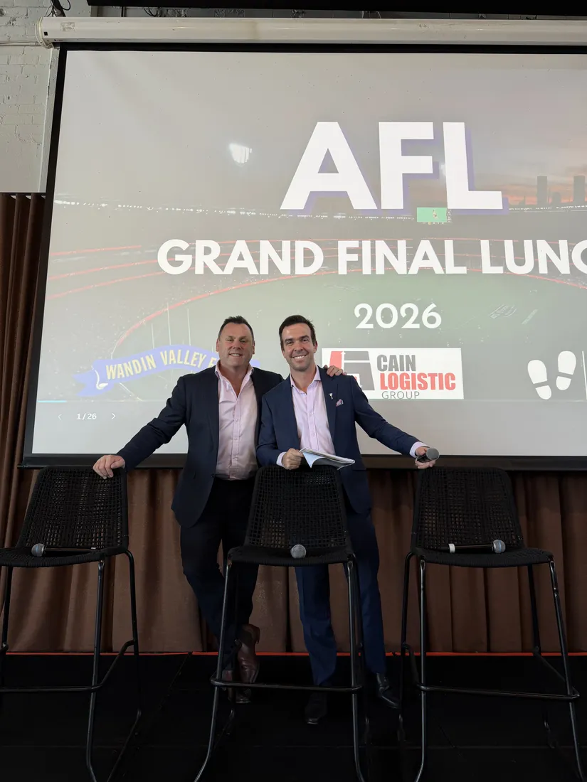 Speakers on stage at the AFL Grand Final Lunch 2026