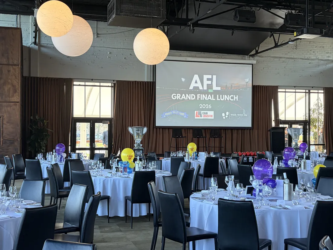 The lunch venue set for guests