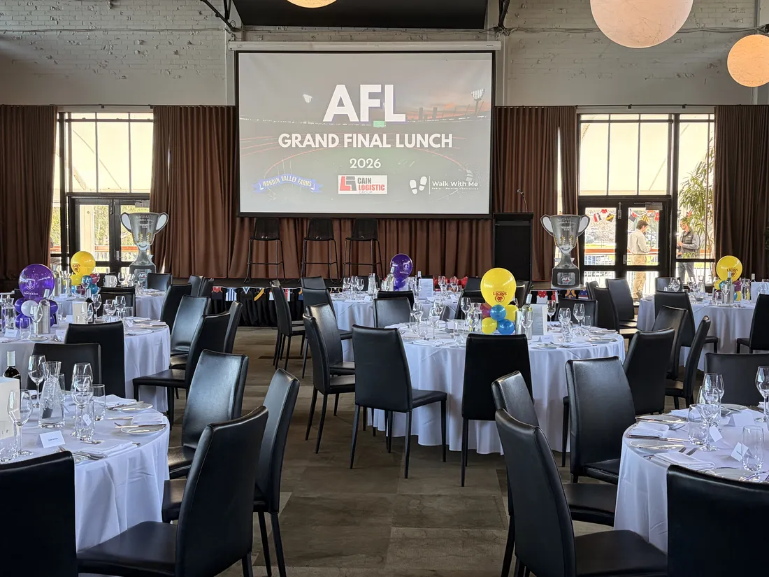 The dining room before the AFL Grand Final lunch