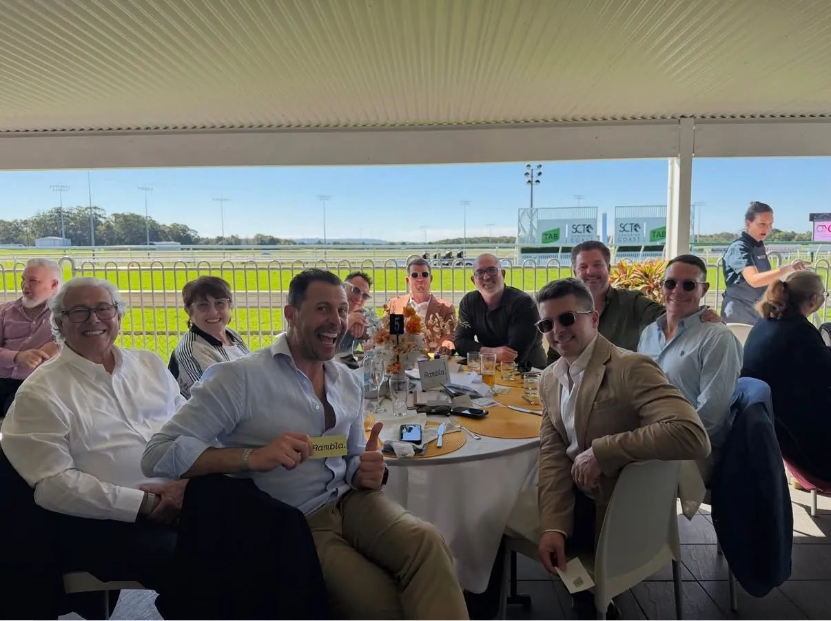 Guests enjoying premium 4QTR hospitality beside the racecourse