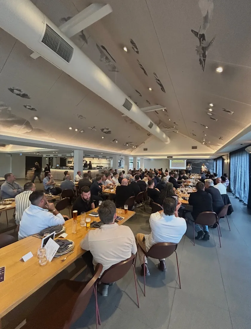A full room listening to speakers at the Perth lunch