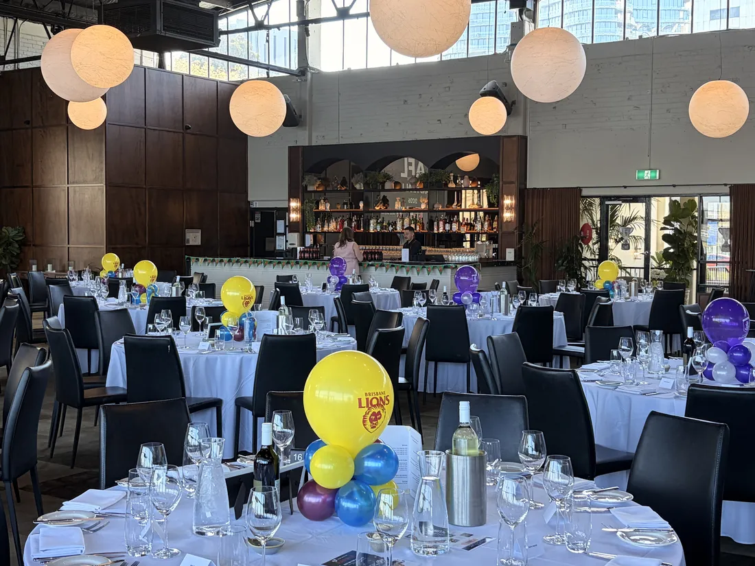 Tables and guests at the AFL Grand Final lunch