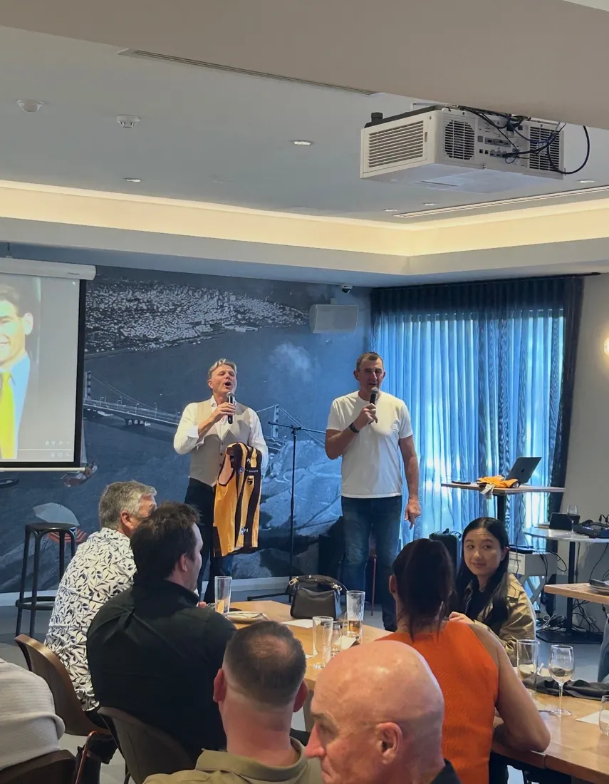 Speakers addressing the room at the Perth lunch